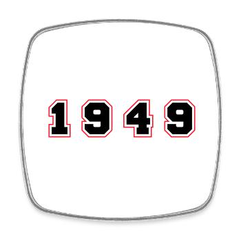 1949 Year Number - Square fridge magnet - white - Front