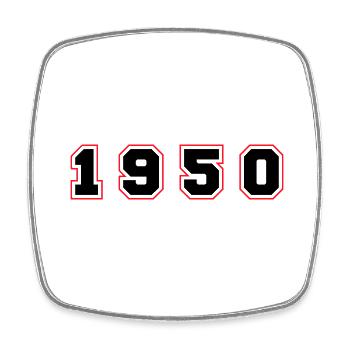 Numéro de l’année 1950 - Magnet carré - blanc - Devant