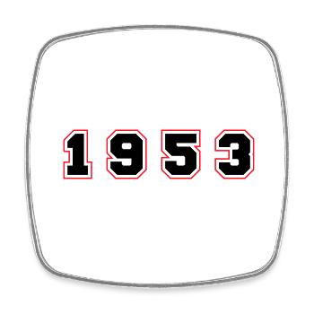 1953 Jahr Zahl - Viereckiger Kühlschrankmagnet - Weiß - Vorne