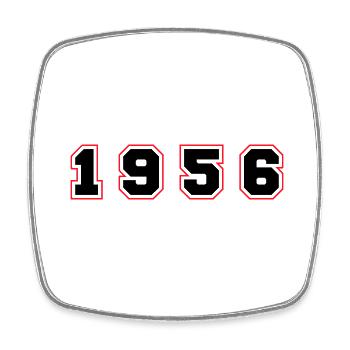 1956 Year Number - Square fridge magnet - white - Front