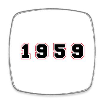 1959 Jahr Zahl - Viereckiger Kühlschrankmagnet - Weiß - Vorne