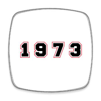 1973 Jahr Zahl - Viereckiger Kühlschrankmagnet - Weiß - Vorne
