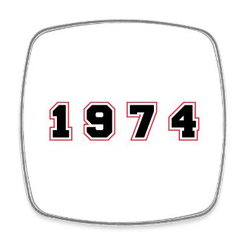 1974 Year Number - Square fridge magnet - white - Front