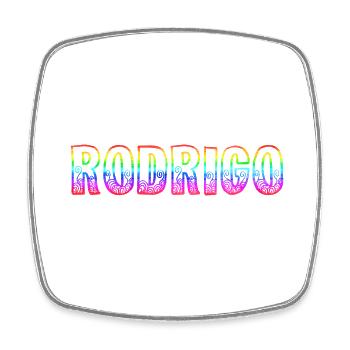 rodrigo rs regenbogen - Viereckiger Kühlschrankmagnet - Weiß - Vorne