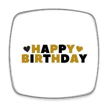 Bon anniversaire - Magnet carré - blanc - Devant