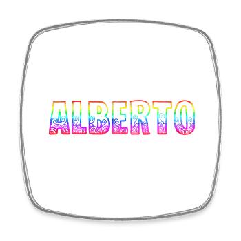 Alberto RS Rainbow - Square fridge magnet - white - Front