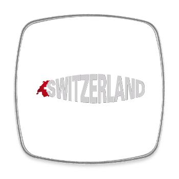 SWITZERLAND CLAIM bead with coat of arms half - Square fridge magnet - white - Front