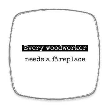 carpenter quotes tshirts birthday present badge - Square fridge magnet - white - Front