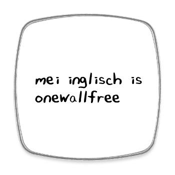 mei inglisch - Viereckiger Kühlschrankmagnet - Weiß - Vorne