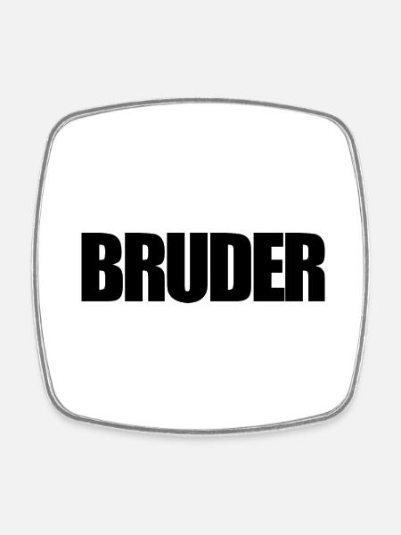 Bruder - Viereckiger Kühlschrankmagnet - Weiß