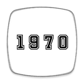 Numéro de l’année 1970 - Magnet carré - blanc - Devant
