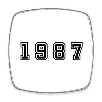 Numéro de l’année 1987 - Magnet carré - blanc - Devant