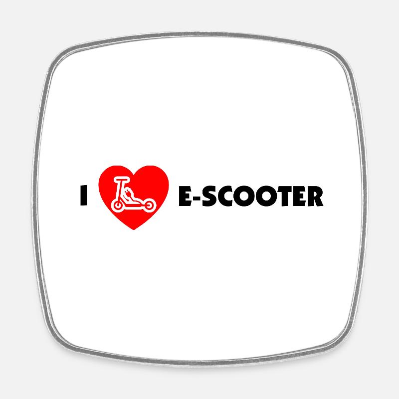 E-Scooter E-Roller Scooter - Magnet carré - blanc