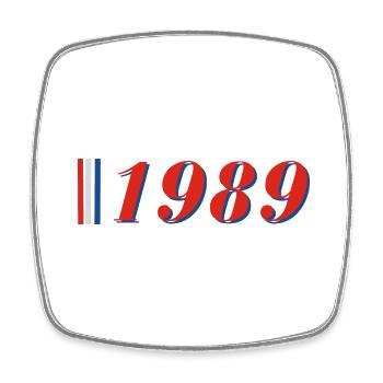 Année 1989 - Magnet carré - blanc - Devant