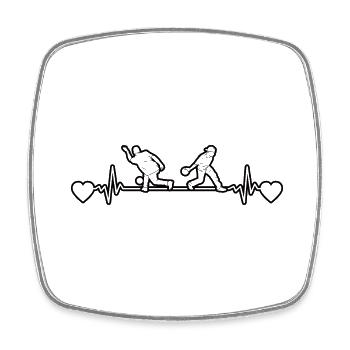 Bowling Bowling Club Bowler Quittles Bowling Club - Magnet carré - blanc - Devant