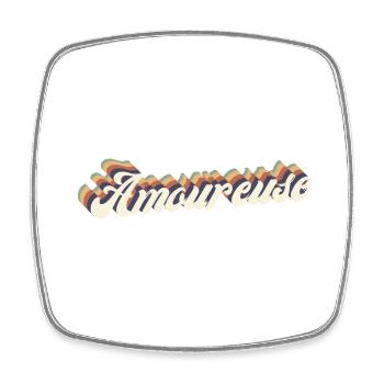 amoureuse vintage - Magnet carré - blanc - Devant