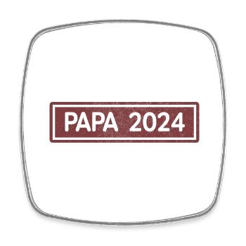 Papa 2023 Geschenk - Viereckiger Kühlschrankmagnet - Weiß - Vorne