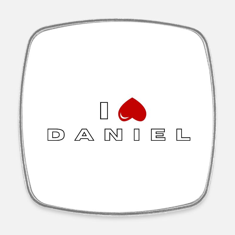 I hate Daniel - Square fridge magnet - white
