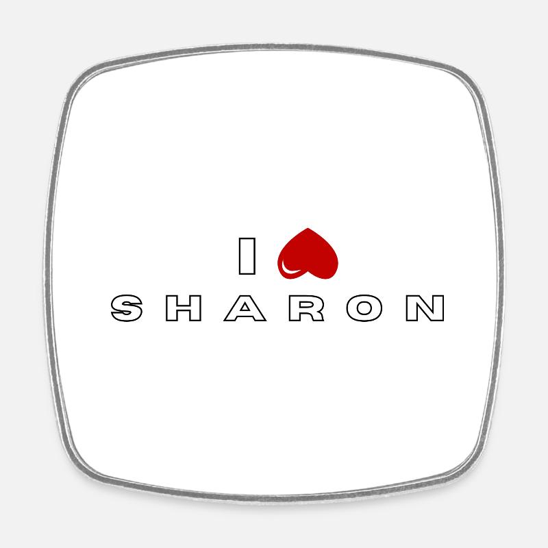 I hate Sharon - Square fridge magnet - white