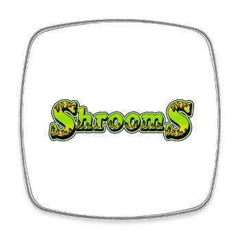 Shrooms - Magic Mushrooms - Square fridge magnet - white - Front