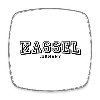 Kassel - Viereckiger Kühlschrankmagnet - Weiß - Vorne