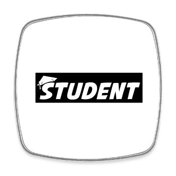 student - Square fridge magnet - white - Front
