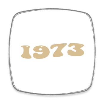 1973 Vintage Birthday Groovy Vintage Retro 1973 - Square fridge magnet - white - Front