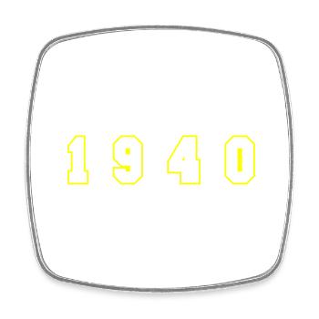 Numéro de l’année 1940 - Magnet carré - blanc - Devant