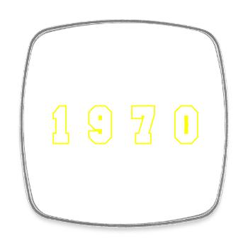 1970 Year Number - Square fridge magnet - white - Front