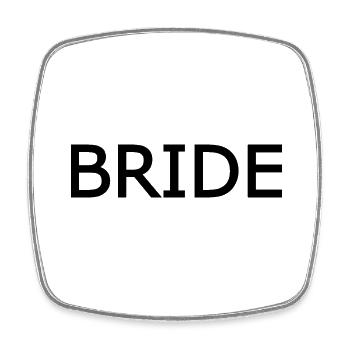 Bride - Square fridge magnet - white - Front