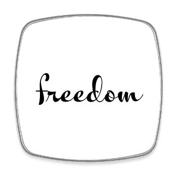 liberté - Magnet carré - blanc - Devant
