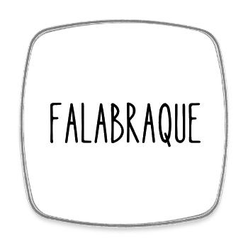 falabraque - Magnet carré - blanc - Devant
