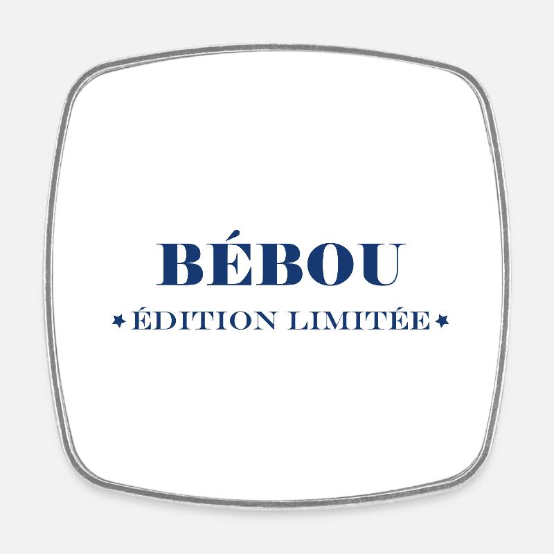 bébou - Magnet carré - blanc