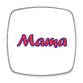 MAMMA. MUTTERTAG. SCHÖNEN MUTTERTAG. MAMA - Viereckiger Kühlschrankmagnet - Weiß - Vorne
