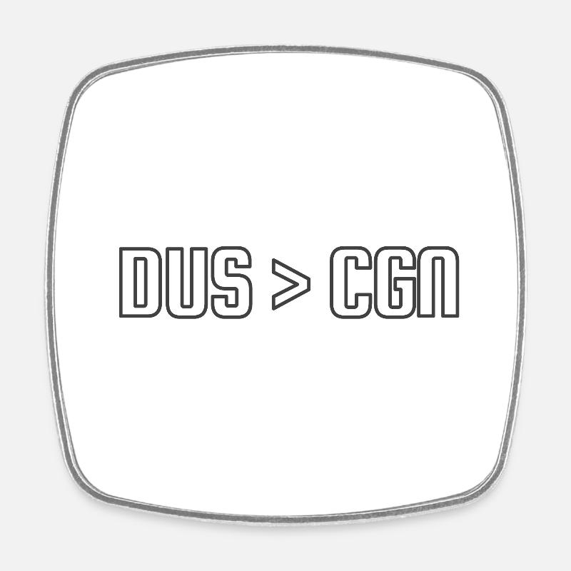 Düsseldorf > Cologne - Magnet carré - blanc