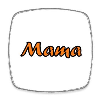 MAMMA. SCHÖNEN MUTTERTAG. MAMA. MUTTERTAG - Viereckiger Kühlschrankmagnet - Weiß - Vorne