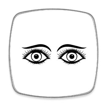 Auge Augen Augenarzt - Viereckiger Kühlschrankmagnet - Weiß - Vorne