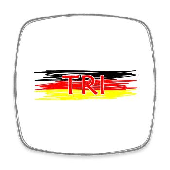 Triathlon Natation Bike Run Marathon - Magnet carré - blanc - Devant