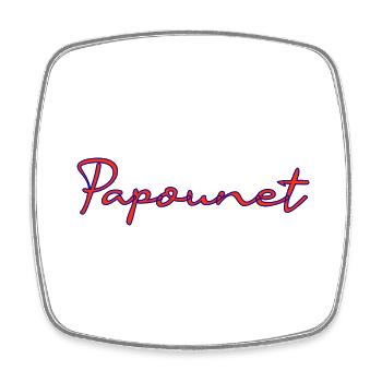 PAPOUNET. BONNE FÊTE PAPA. PAPA. FÊTE DES PÈRES - Magnet carré - blanc - Devant