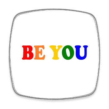 Be you - Viereckiger Kühlschrankmagnet - Weiß - Vorne
