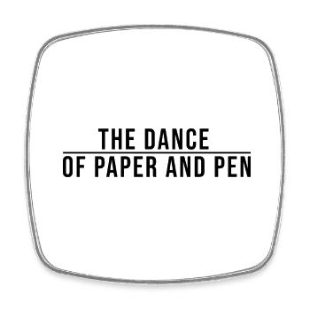 Dance of Paper and Pen Shirt Geschenk Kalligrafen - Viereckiger Kühlschrankmagnet - Weiß - Vorne