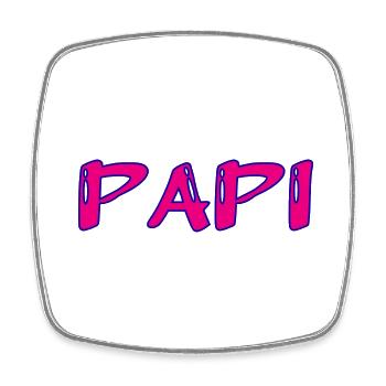 PAPY. FÊTE DES PÈRES. BONNE FÊTE PAPY. JE T'AIME. - Magnet carré - blanc - Devant