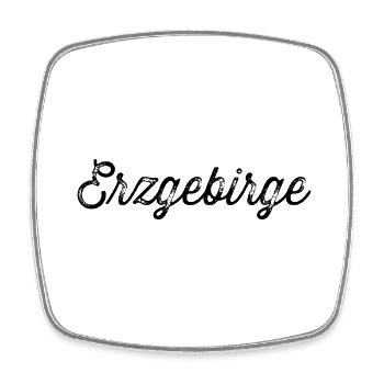 Erzgebirge Heimat - Viereckiger Kühlschrankmagnet - Weiß - Vorne