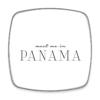 J’adore le Panama - Magnet carré - blanc - Devant
