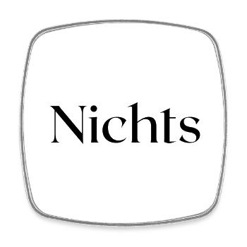 Nichts - Viereckiger Kühlschrankmagnet - Weiß - Vorne