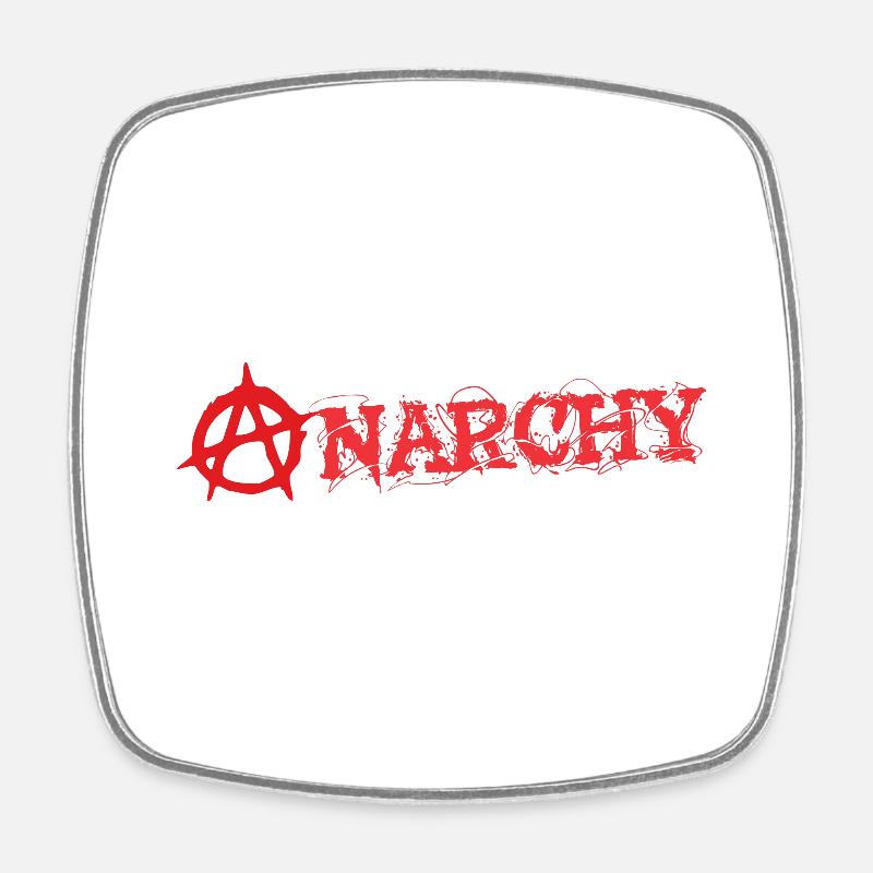 Anarchy - Square fridge magnet - white