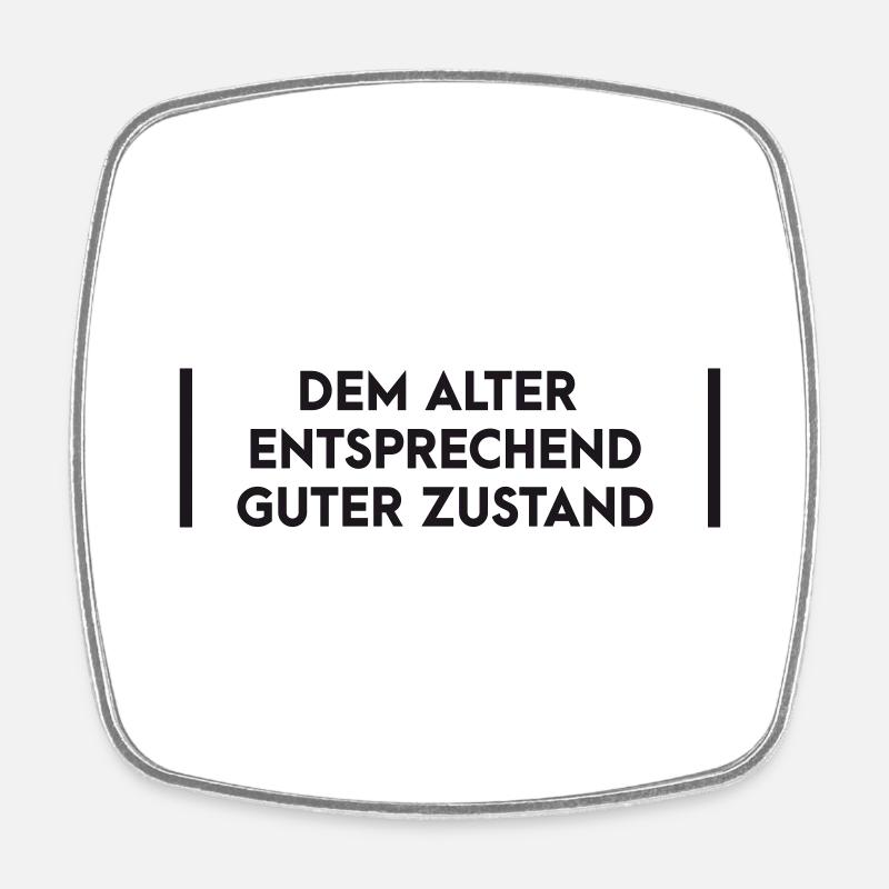 According to age - Square fridge magnet - white