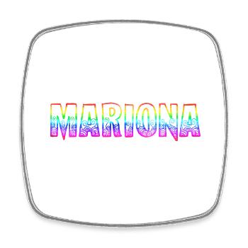 Mariona RS Rainbow - Square fridge magnet - white - Front