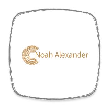 For Noah Alexander - Square fridge magnet - white - Front
