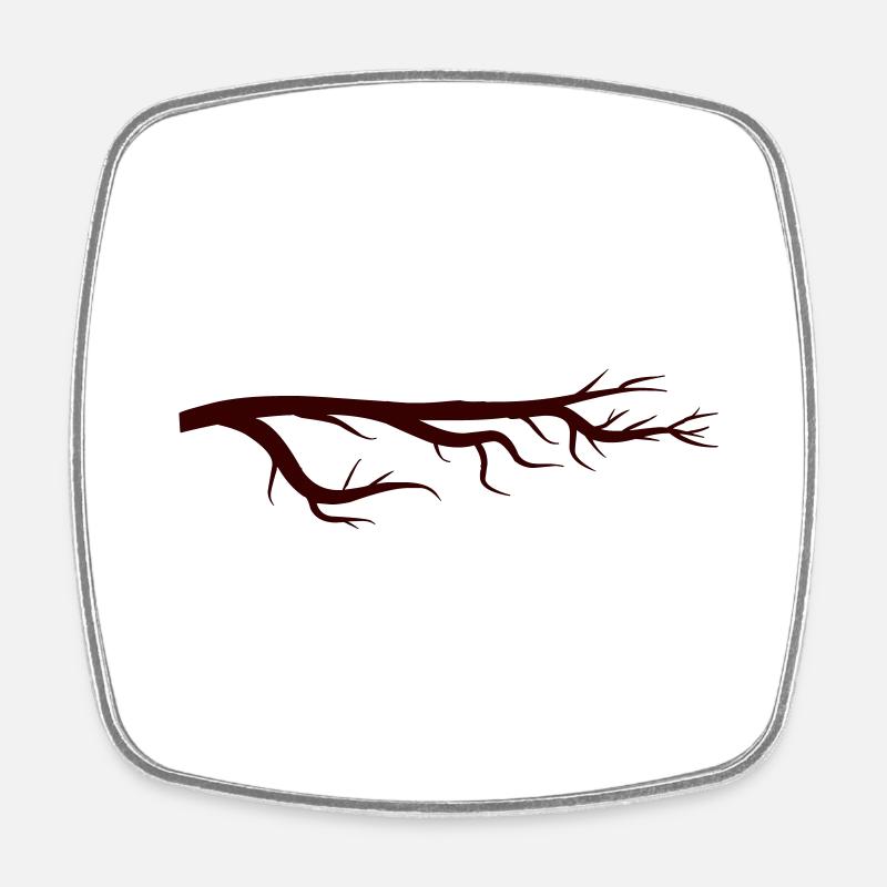 branche - Magnet carré - blanc